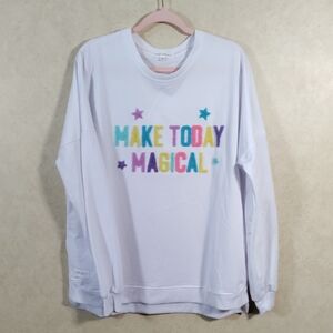 04514 FINAL PRICE Simply Southern white "Make Today Magical" L/S shirt XXL NEW